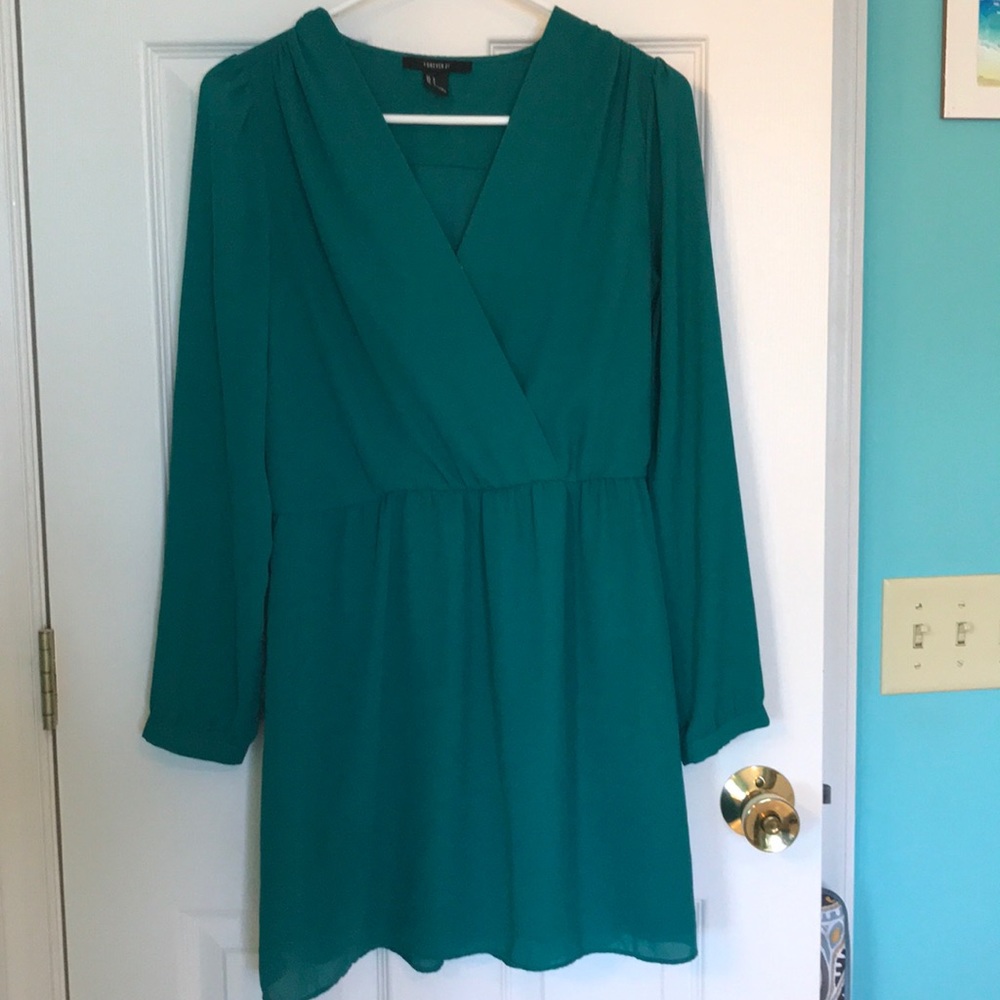 Vibrant Blue Green Dress